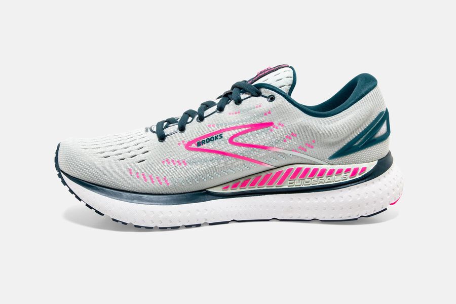 Brooks Israel Glycerin GTS 19 Road Running Shoes Womens - White/Pink - MEJ-728916